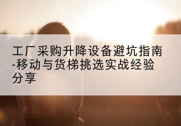 汤原移动式升降机怎么选-工厂采购升降设备避坑指南-移动与货梯挑选实战经验分享